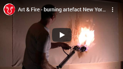 Art & Fire - burning artefact New York one by Thomas Girbl burningpictures art